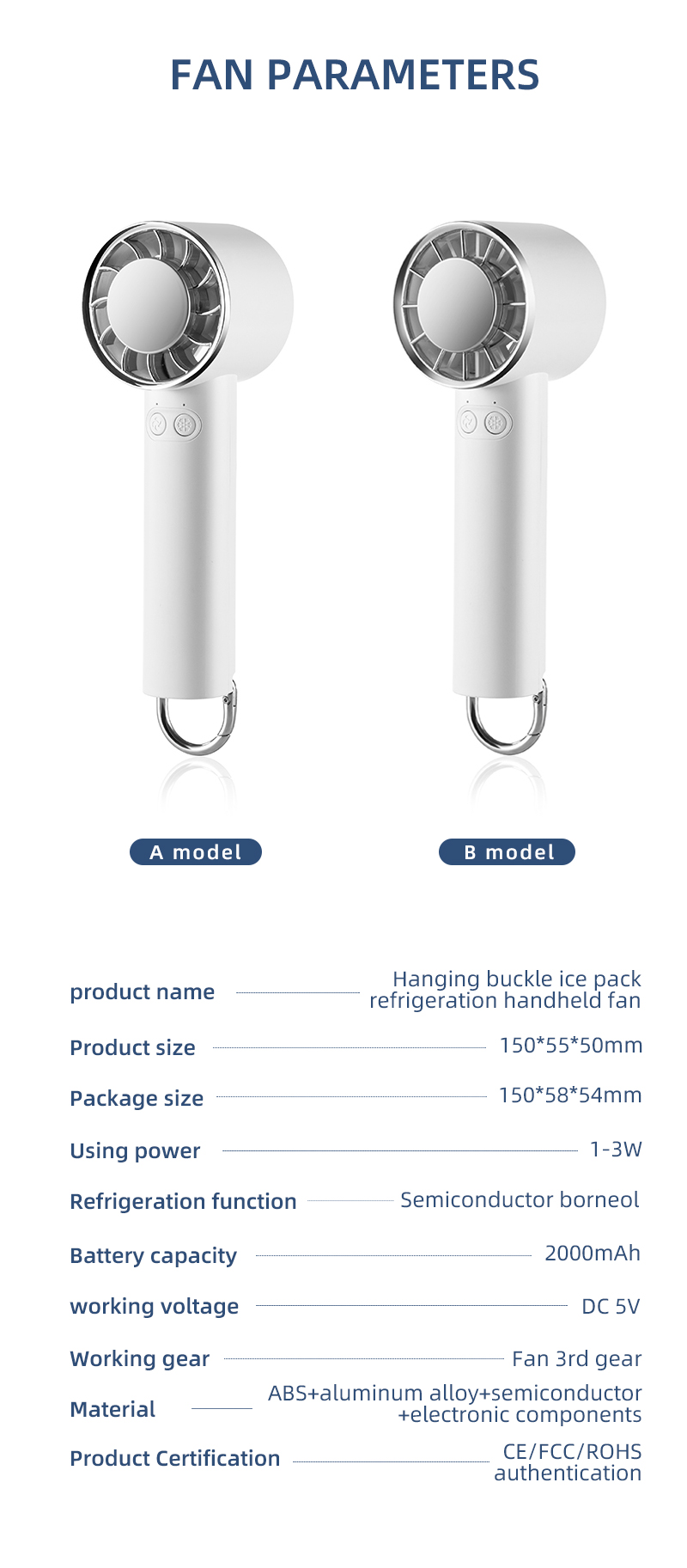 Refrigeration Handheld Fan YWF006 – portable fan detail 15