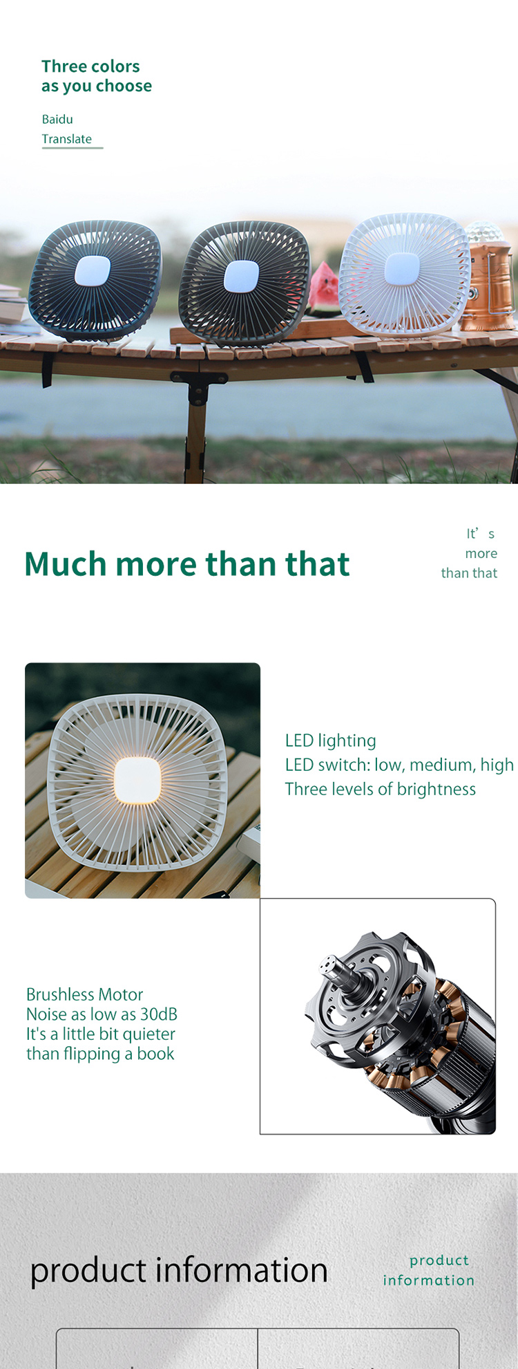 Portable Camping Fan YWF017 – portable fan detail 13