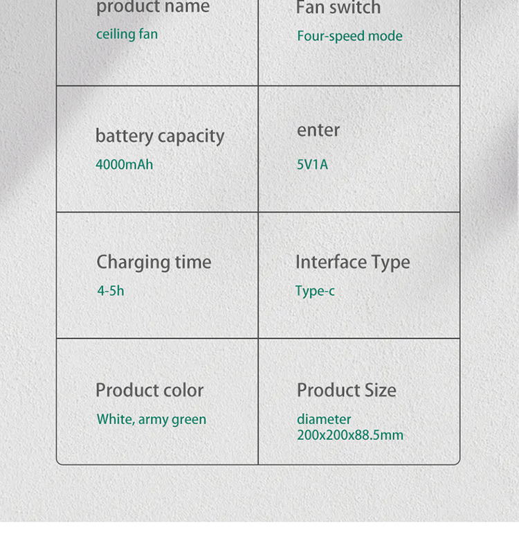 Portable Camping Fan YWF017 – portable fan detail 14