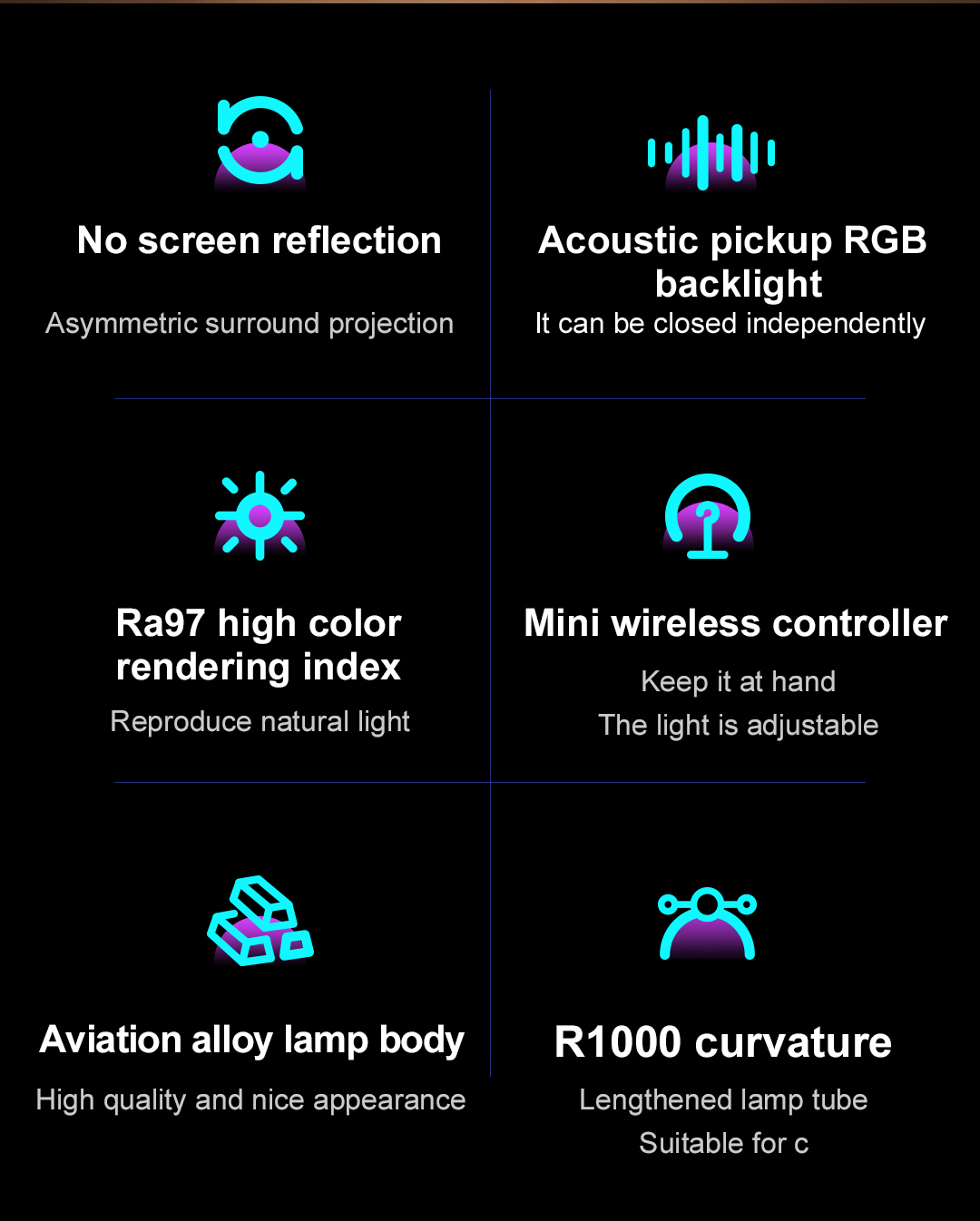 Monitor Light Bar YWD009 – monitor light detail 2