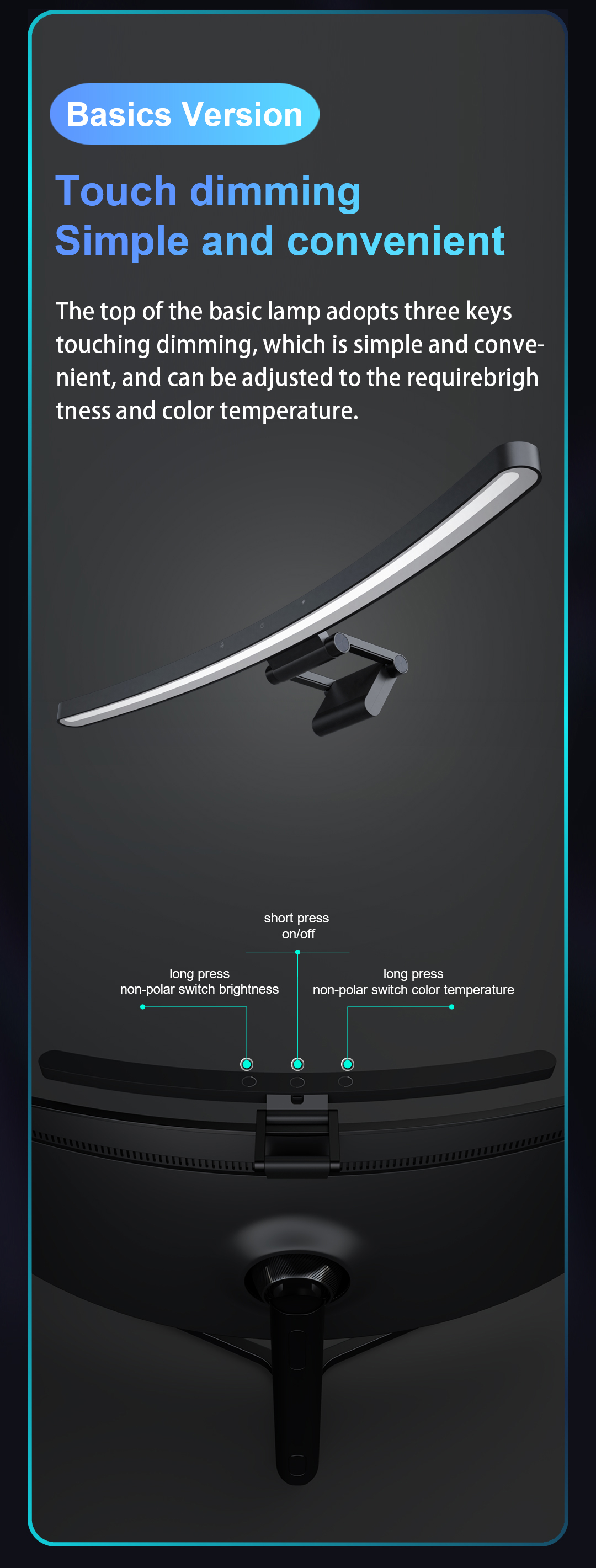 Monitor Light Bar YWD009 – monitor light detail 12