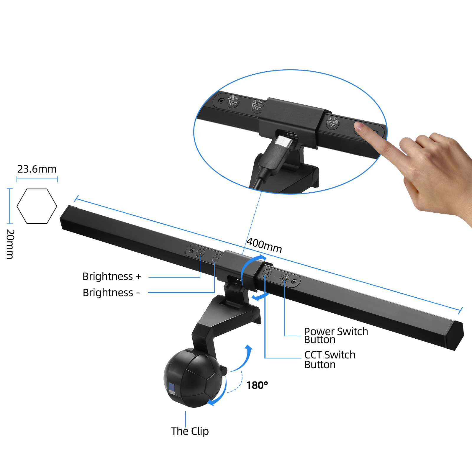 Monitor Light Bar YWD010 – monitor light detail 8